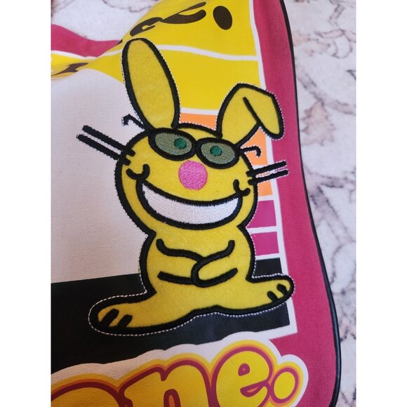 Jim Benton It's Happy Bunny / Life. Get one. Pink Tote Bag - Picture 2 of 8